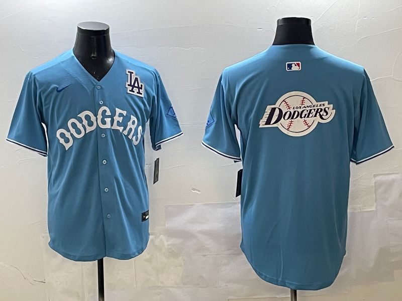 Men Los Angeles Dodgers Blank Light Blue Throwback Game 2025 Nike MLB Jersey style 39->los angeles dodgers->MLB Jersey